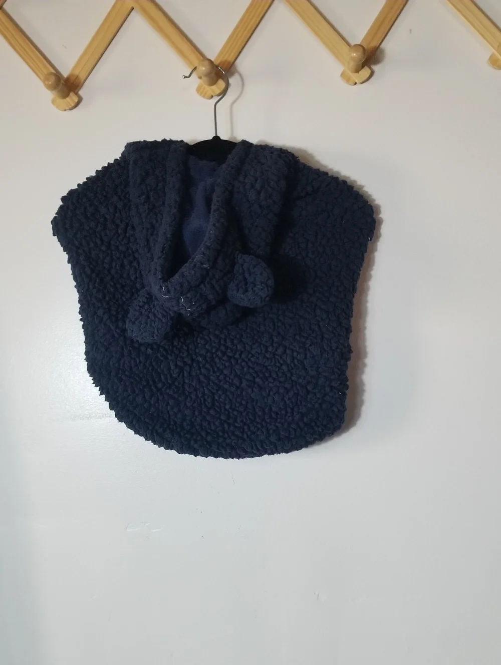 DOG BLUE SHERPA HOODIE COAT WITH EARS SIZE LARGE (RUNS SMALLER)